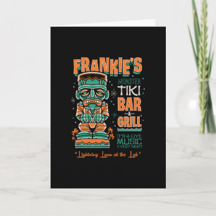Frankenstein Gruseliger Süßer Tiki-Lounge-Urlub Su Karte