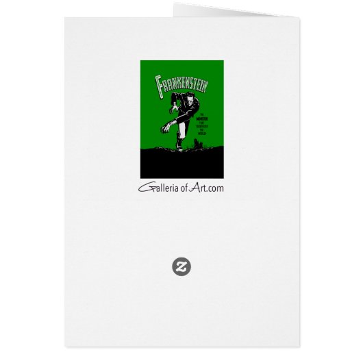 Frankenstein - Grußkarte / Halloween (Hinten)