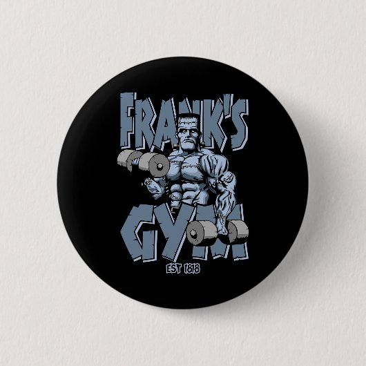 Frankenstein Gym Funny Bodybuilding Fitness Workou Button (Vorderseite)