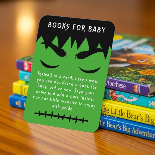 Frankenstein Halloween Baby Showbuchanfrage Begleitkarte