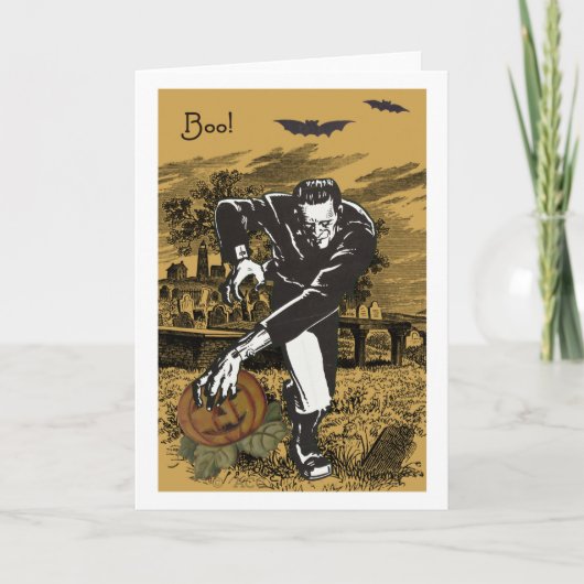 Frankenstein Halloween Card Karte (Vorderseite)