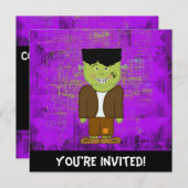 Frankenstein Halloween Einladung (Vorne/Hinten)