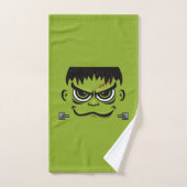 Frankenstein Halloween Face Badhandtuch Set (Handtuch)