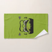 Frankenstein Halloween Face Badhandtuch Set (Handtuch)
