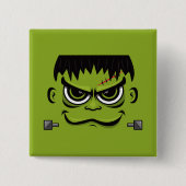 Frankenstein Halloween Face Button (Vorderseite)