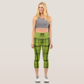 Frankenstein Halloween Face Capri Leggings (Vorderseite)