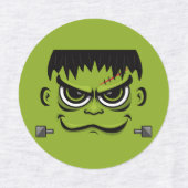 Frankenstein Halloween Face Etiketten (Design 2)