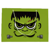 Frankenstein Halloween Face Große Geschenktüte (Rückseite)
