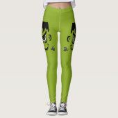 Frankenstein Halloween Face Leggings (Vorderseite)