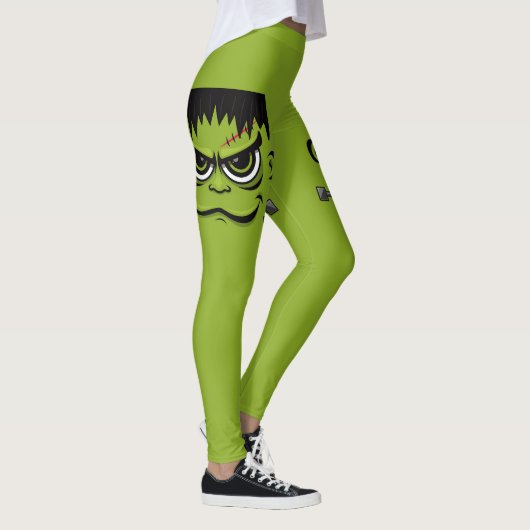 Frankenstein Halloween Face Leggings (Rechts)