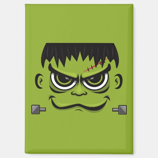 Frankenstein Halloween Face Magnet (Vorderseite)