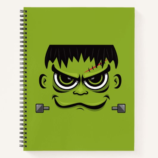 Frankenstein Halloween Face Notizblock (Vorderseite)