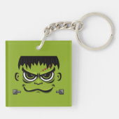 Frankenstein Halloween Face Schlüsselanhänger (Rückseite)