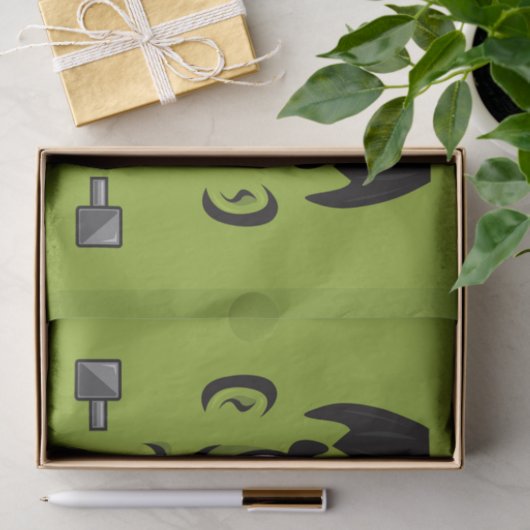 Frankenstein Halloween Face Seidenpapier (Geschenk)