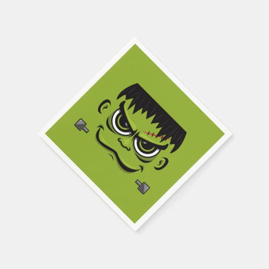 Frankenstein Halloween Face Serviette (Ecke)