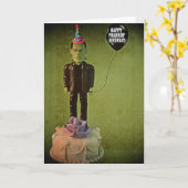 "Frankenstein Halloween" Geburtstags-Karte Karte (Gelbe Blume)