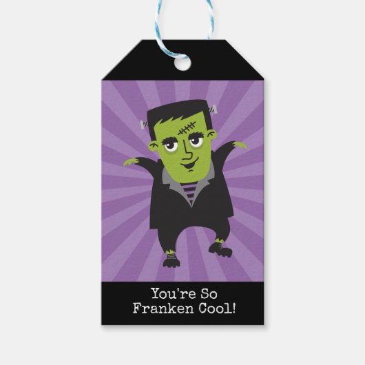 Frankenstein Halloween Geschenkanhänger (Vorderseite)