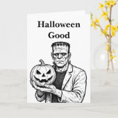 Frankenstein Halloween Gut Karte (Gelbe Blume)