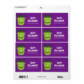 Frankenstein Halloween Labels (Vorne)