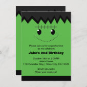Frankenstein Halloween Niedlich Kids Party Einladu Einladung (Vorne/Hinten)
