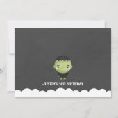 Frankenstein Halloween Party Einladung (Rückseite)