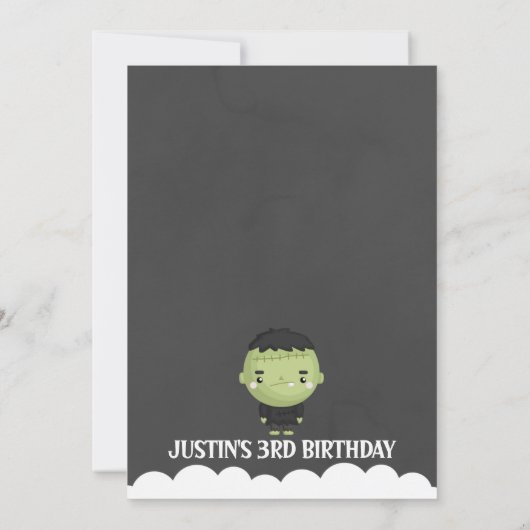 Frankenstein Halloween Party Einladung (Rückseite)