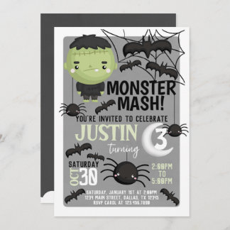 Frankenstein Halloween Party Einladung