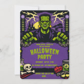 Frankenstein Halloween-Party Einladung (Vorderseite)
