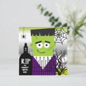 Frankenstein Halloween-Party-Einladung Einladung (Stehend Vorderseite)