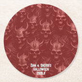 Frankenstein Halloween-Party Runder Pappuntersetzer (Vorderseite)
