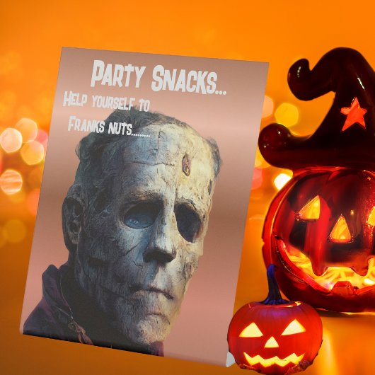 Frankenstein Halloween-Party Snacks Sockelschild