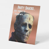 Frankenstein Halloween-Party Snacks Sockelschild (Vorderseite)