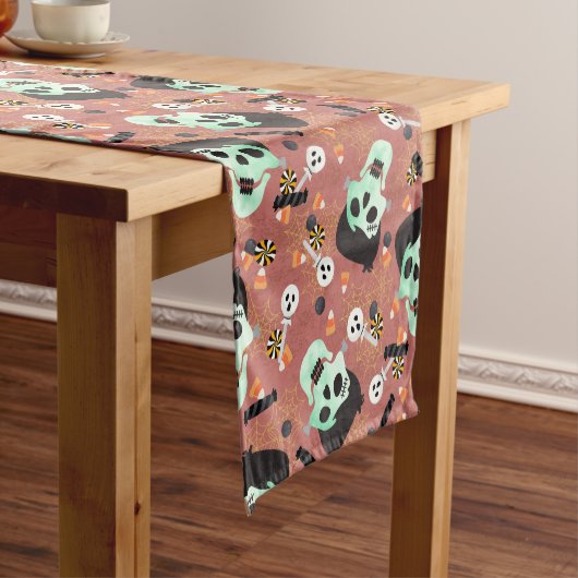 Frankenstein Halloween-Party Table Runner Kurzer Tischläufer (Beispiel)