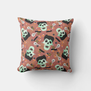Frankenstein Halloween Skull Throw Kissen