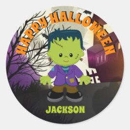Frankenstein Halloween Stickers Kids Personalisier
