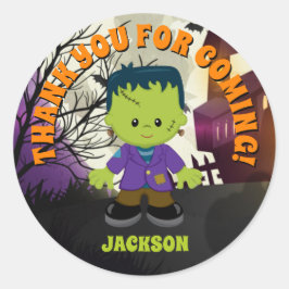 Frankenstein Halloween Stickers Kids Personalisier