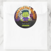 Frankenstein Halloween Stickers Kids Personalisier (Tasche)