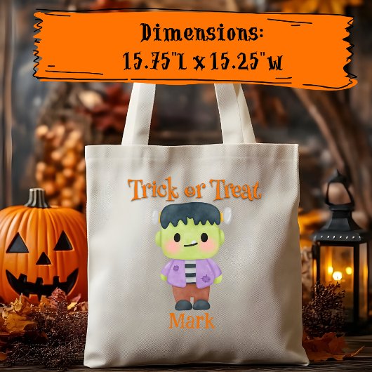 Frankenstein Halloween Trick oder Treat Tragetasche