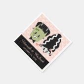 Frankenstein Halloween Wedding Serviette (Ecke)