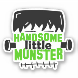 Frankenstein Handsome Little Monster   Halloween Aufkleber