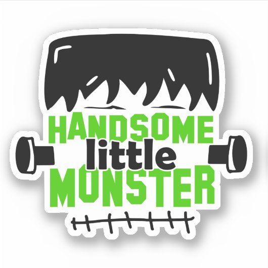 Frankenstein Handsome Little Monster | Halloween Aufkleber (Vorderseite)