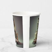 Frankenstein Head Birthday Chocolate Cake Pappbecher (Rechts)