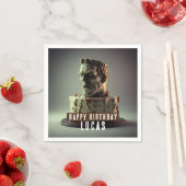 Frankenstein Head Birthday Chocolate Cake Serviette (Beispiel)