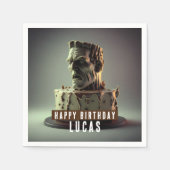 Frankenstein Head Birthday Chocolate Cake Serviette (Vorderseite)