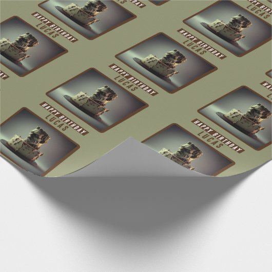 Frankenstein Head Chocolate Cake Geschenkpapier (Ecke)