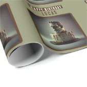 Frankenstein Head Chocolate Cake Geschenkpapier (Rolleneckpunkt)