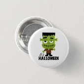 Frankenstein ist Halloween Button (Vorne & Hinten)