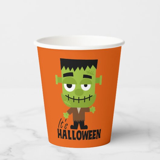 Frankenstein ist Halloween Pappbecher (Vorderseite)