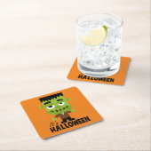 Frankenstein ist Halloween Rechteckiger Pappuntersetzer (Vor Ort)