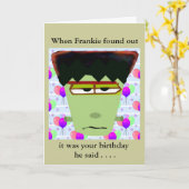 Frankenstein Karte (Gelbe Blume)